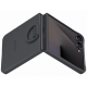 Samsung Galaxy Z Flip 7 (SM-F766B/DS) Original Silicon Case Cover with Ring, Black (EF-PF766TBEGWW)