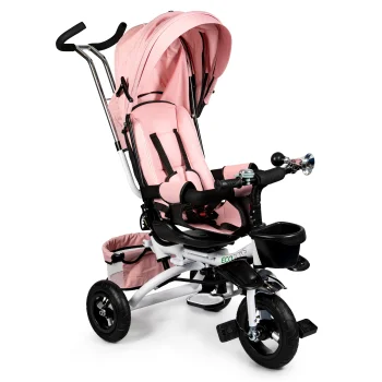 Ecotoys Delux Kids Tricycle with 360° Rotating Seat, Pink