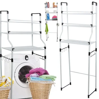 Over the Washing Machine / Toilet Storage Rack, 3 Tiers, White