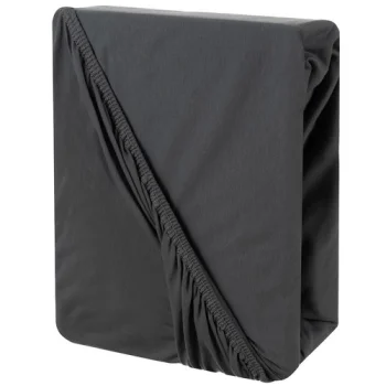 Ruhhy 180x200 cm Cotton Jersey Fitted Sheet, Grey
