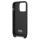 Karl Lagerfeld iPhone 14 Pro Case with Strap Monogram Plaque Logo Black