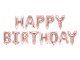 Happy Birthday Foil Balloon Banner Party Decoration 340x35 cm, Rose Gold