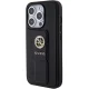 Guess iPhone 15 Pro Max Case Grip Stand 4G Saffiano Strass, Black