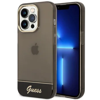 Guess GUHCP14LHGCOK iPhone 14 Pro dėklas Translucent, juodas
