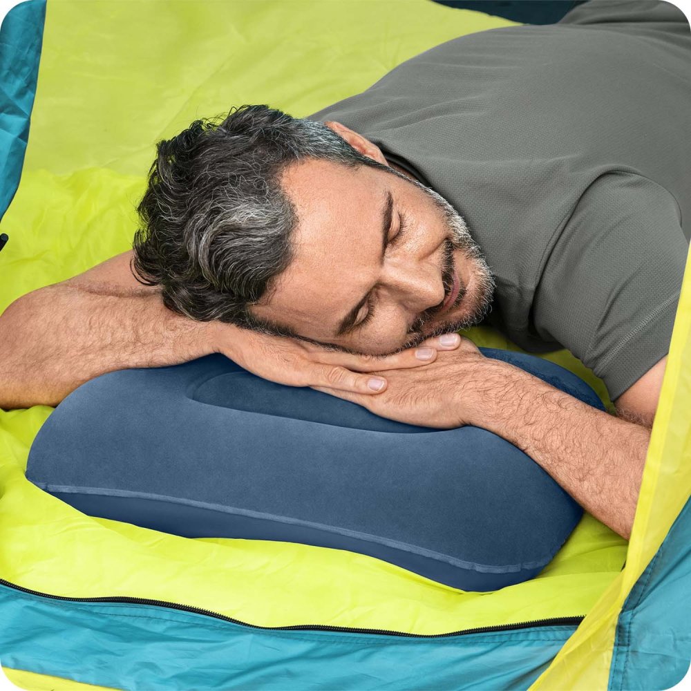 Inflatable Camping Pillow for Travel Bestway 67121, 16.5 x 10 in, navy blue (3)
