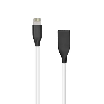 Extra Digital Silicone USB - Lightning Cable 1m, White