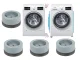 Anti-Vibration and Anti-Slip Noise Reducing Pads for Washing Machine, 4 pcs, 6.5 × 3.2 cm, Grey