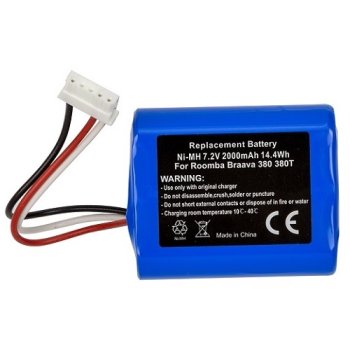 Battery for iRobot Braava 380, 7.2V, 2.0Ah, Ni-MH for floor robots