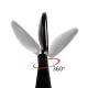 Trizand 25781 Left Bicycle Mirror, Black