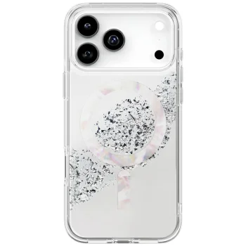 Uniq iPhone 17 Pro Max Case Coehl Crystelle Magnetic Charging, Silver