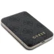 Guess 4G Leather Metal Logo MagSafe Power Bank 5000mAh 15W, Black