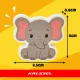 Kruzzel 00026600 Foam Bath Stickers - Animals