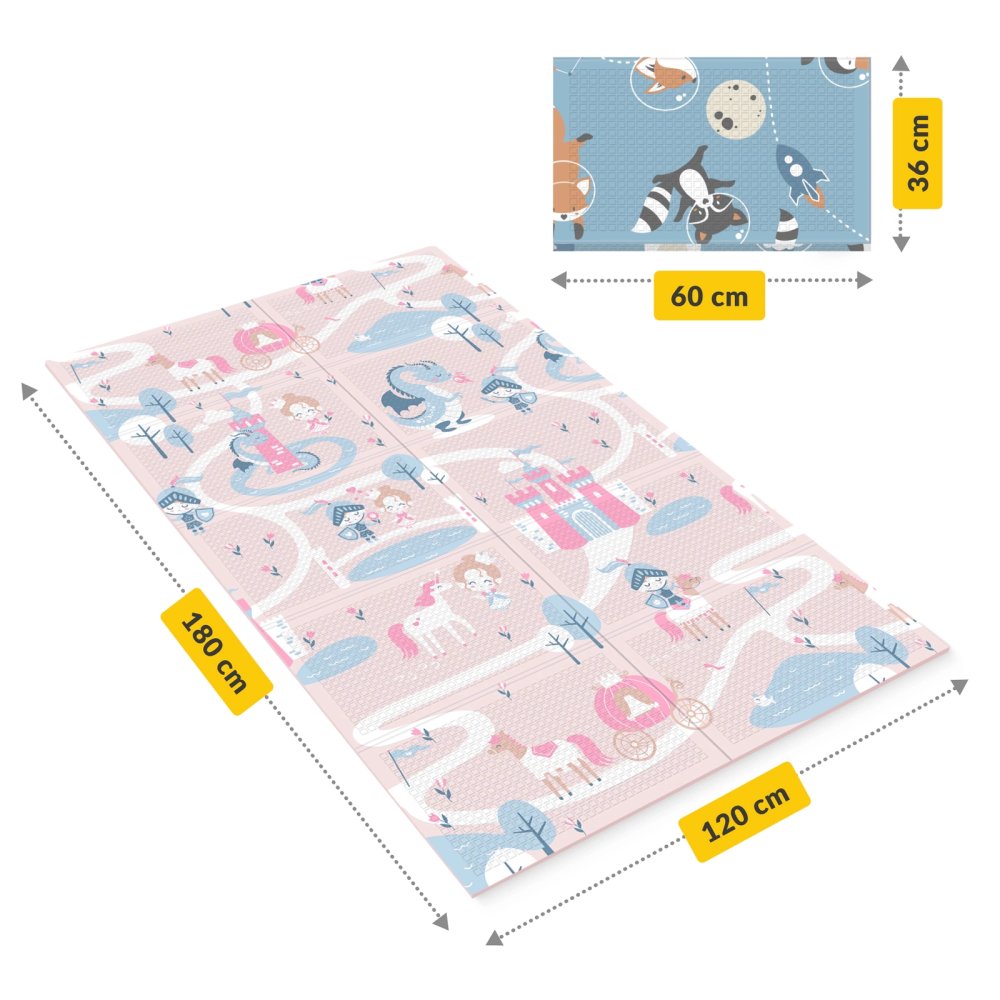 Foldable Educational Baby Play Mat Kingdom & Cosmos 180 x 120 cm (2)