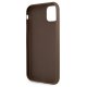 Guess case for iPhone 11 / XR from the 4G Big Metal Logo series - brown