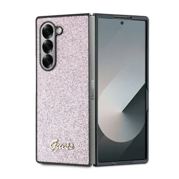Guess 4G Glitter Script Case for Samsung Galaxy Z Fold 6 Pink