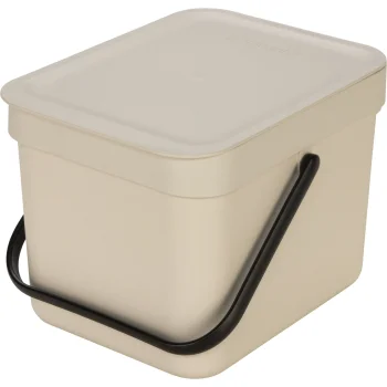 Brabantia Sort & Go Waste Bin 6L, Soft Beige