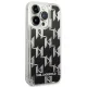 Karl Lagerfeld Liquid Glitter Monogram Case for iPhone 14 Pro, Black