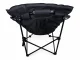 Folding Camping Chair XL Padded Oversized Portable Chair for Outdoor Fishing and Lawn, Black