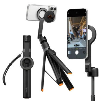 Spigen S582W Bluetooth Selfie Stick Tripod, Black