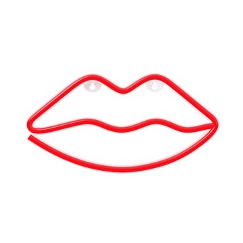 Lips LED Neon Sign Forever Light FLNE08 USB Wall Decor, Red
