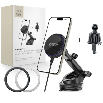 Tech-Protect MM15W-V4 MagSafe 15W Car Phone Holder - Black