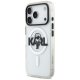 Karl Lagerfeld IML Karl Sketch Logo MagSafe Case for iPhone 17 Pro, Transparent