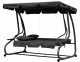 MultiGarden 3-Seater 2-in-1 Garden Swing with Cushions, Grey