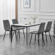 Комплект из 4 велюровых стульев Modernhome для столовой и гостиной,...