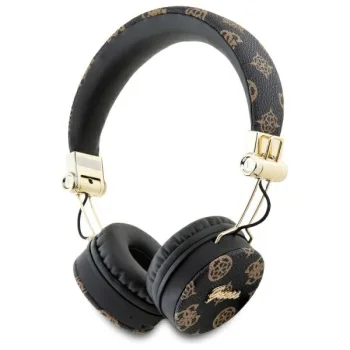 Guess Peony Script Round Shape GUBH70EPOSMK belaidės uždedamos ausinės, juodos