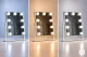 ModernHome LED Makeup Mirror 25x30 cm, 9 Light Bulbs, 3 Color Modes, USB-C
