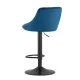 Leobert Swivel Bar Stool with Height Adjustment, Velour, Navy Blue