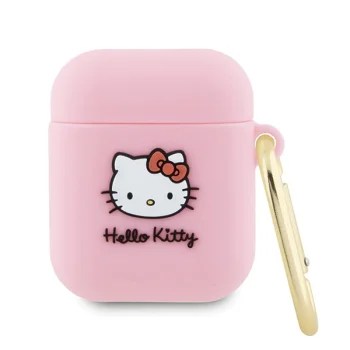 Hello Kitty AirPods 1 / 2 Case Silicone 3D Kitty Head, Pink