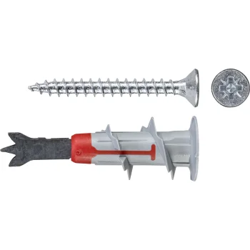Fischer DUOBLADE S Plasterboard Plugs with Screws, 20 pcs.