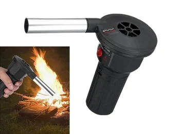 Electric Air Blower for BBQ and Fireplace, Black