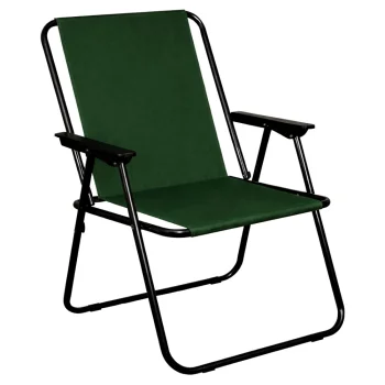 Lightweight Folding Camping Chair with Backrest, Green