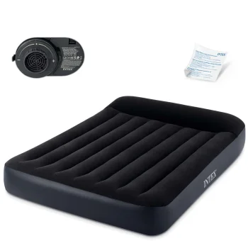 Intex 64148ND Double Air Mattress with Pump 191x137 cm, Velour