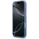 Guess 4G Strass Logo & Big Strap Metal Buttons MagSafe Case for iPhone 17 Pro, Blue