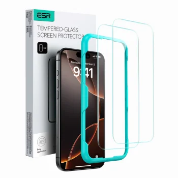 ESR Tempered Glass for iPhone 16 Pro Max (2-Pack), Transparent