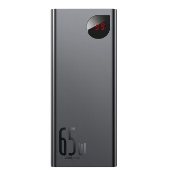 Baseus Adaman powerbank 2x USB / 1x USB Type C / 1x micro USB 20000mAh 65W Quick Charge 3.0 Power Delivery black...