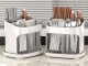 Cutlery Drainer with Draining Spout, 3-Compartment Kitchen Utensil Holder
