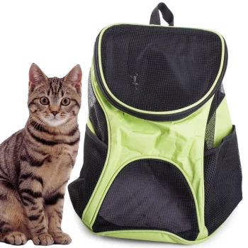 Green Pet Carrier Backpack for Dogs and Cats (Up to 10kg)