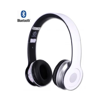 Rebeltec Crystal Wireless On-Ear Headphones with Microphone, White