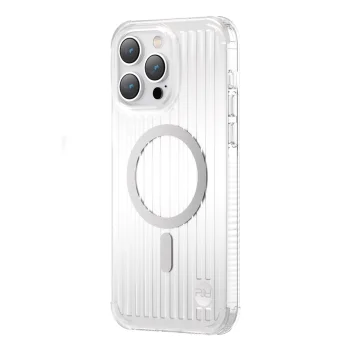 Kingxbar PQY Go Out Series Magnetic Case for iPhone 14 Plus MagSafe, Silver