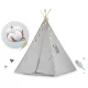 Nukido Kids Tipi Tent with Lights, Grey