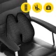 Orthopedic Lumbar Back Support Cushion 4Fizjo, Black