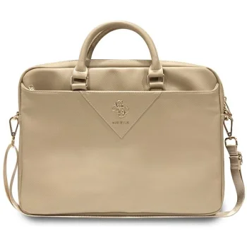 Guess Laptop Bag 16" ZIP Leather Triangle, Gold