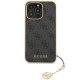 Guess iPhone 14 Pro Case 4G Charms Collection, Gray