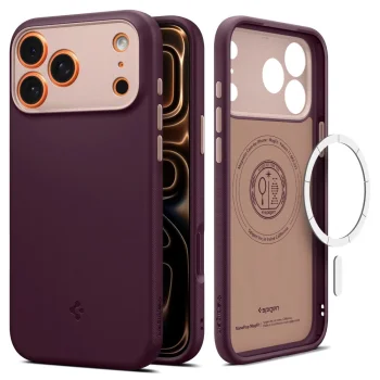 Spigen Nano Pop MagSafe Case for iPhone 17 Pro Burgundy Bean