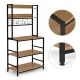 ModernHome Kitchen Shelf Rack 84 cm, 6 Tiers, with Hooks