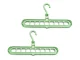 Multifunctional wardrobe hanger organizer, 2 pcs, green